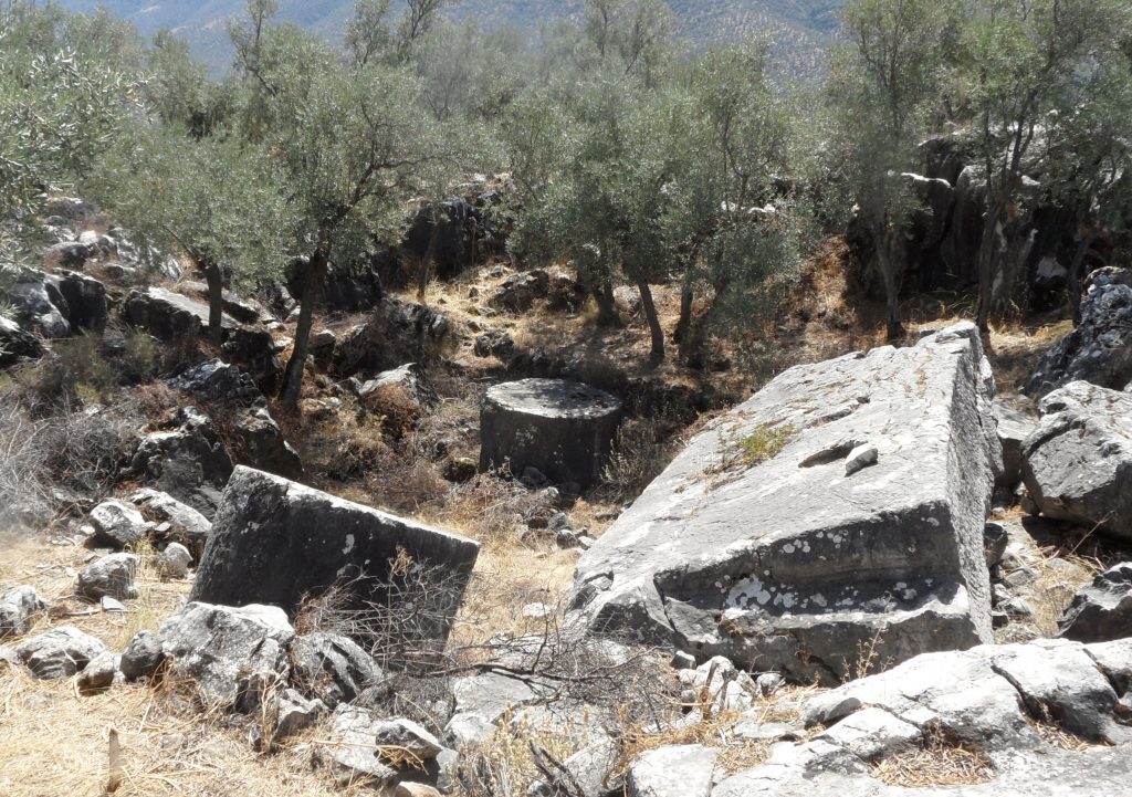 Ancient quarry at Herakleia on Latmos, Anatolia, Turkey